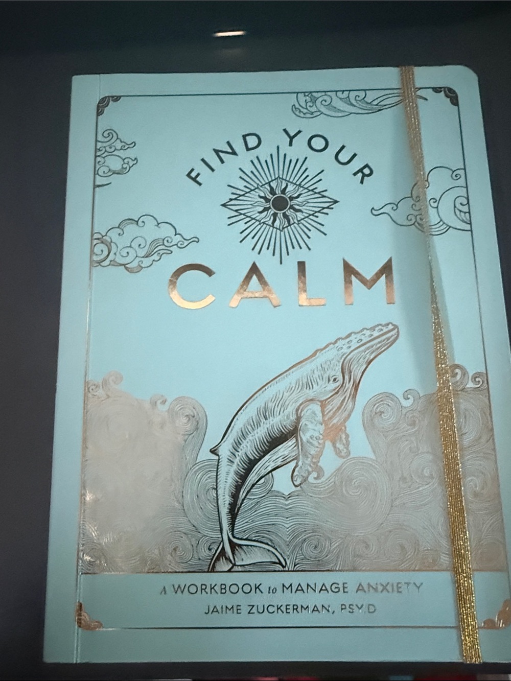 Find Your Calm Workbook - Teal with Gold Foil